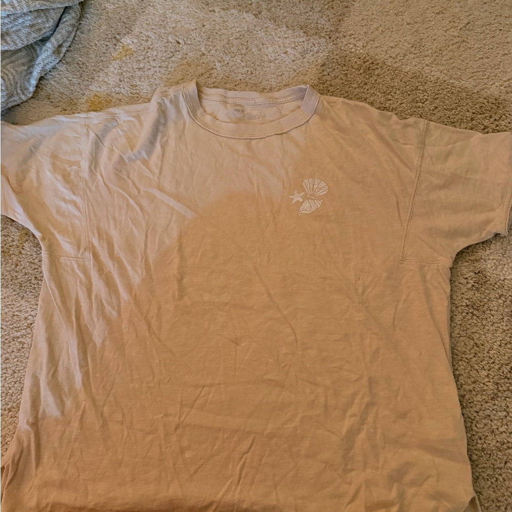 Aerie Men's Beige Short Sleeve Tee